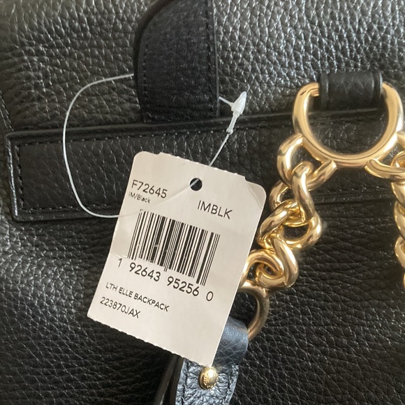Nwt Coach elle backpack black- RARE! - Picture 4 of 5